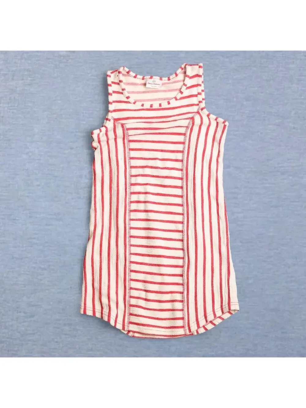 Hanna Andersson red and white striped sleeveless A-line DRESS